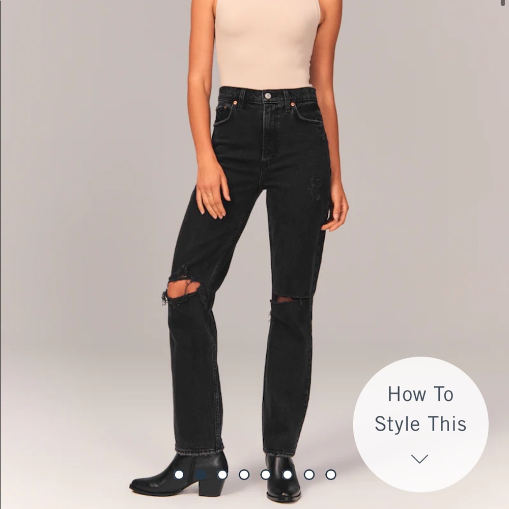 Abercrombie and Fitch Ankle Straight Ultra High Rise Jeans